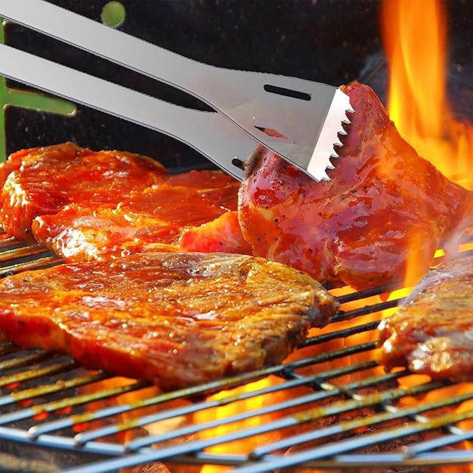 BBQ Grill Accessories Set, 14Pcs Barbecue Grill Tools, Stainless Steel BBQ Utensil Kit with Case for Smoker Camping, Idea Choice for Outdoor Kitchen Cooking, Gift for Men, Thanksgiving Day, Christmas