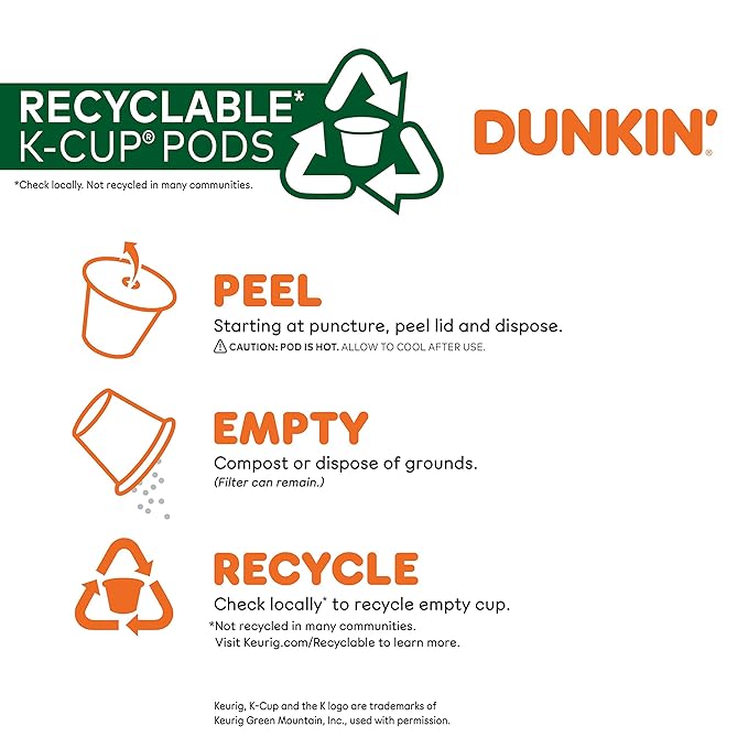 Dunkin' Hazelnut Flavored Coffee, 128 Keurig K-Cup Pods