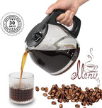 12-Cup Replacement Coffee Carafe Compatible with Mr. Coffee Coffee maker Pot, Replace Part# PLD12 PLD12-RB Series, Black Handle