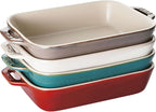 Staub 40511-866 Rectangular Dish, Antique Gray, 7.9 x 6.3 inches (20 x 16 cm), Ceramic Gratin Dish, Quiche, Heat Resistant, Oven, Microwave Safe, Vintage Color Dish
