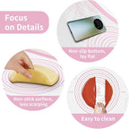 Silicone Pastry Mat for Dough Rolling, Extra Large Silicone Baking Mat with Measurements, Baking sheet for Cookies Fondant Pie Crust, Pink 28X20 INCH