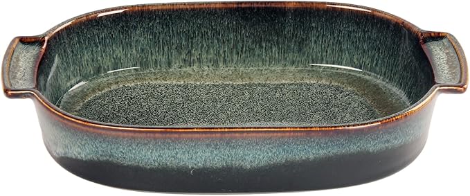 Ceramic Oval Casserole Baking Dish, 1.8 Quarts Baking Dish for Oven, Lasagna Pans, Oven Safe Durable Bakeware for Kitchen Home Decor, Banquet and Dinner, 1 pieces 11 x 7 Inch