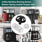 Coffee Machine Brewing Basket Bottom Spring Loaded Stopper Kits for Coffee Makers Brew Basket, Replacement for Mr. Coffee Hamilton Coffee Machine Accessory 990117900 990237500(2 PC)