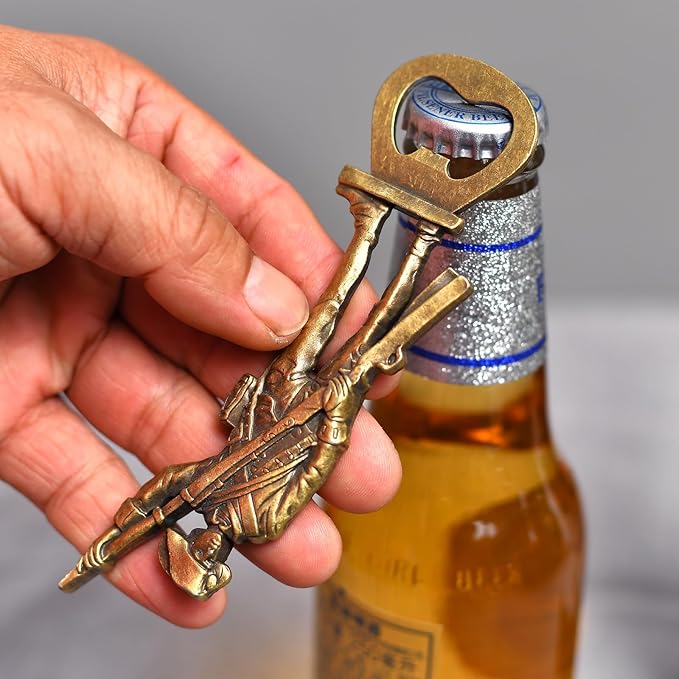 Beer Bottle Opener Soldier，Cool Bottle Opener for Bar Tool, Soda and Beer Cap Remover, Cool & Fun Gadget