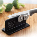 Rada Cutlery Quick Edge Knife Sharpener (R119), 3.5" x 2", Stainless Steel Wheels, Pack of 6