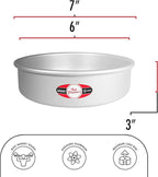 Fat Daddio's PCC-63SET Anodized Aluminum Round Cheesecake Pans, 2 Piece Set, 6 x 3 Inch
