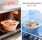 42oz Silicone Microwave Steamer For Vegetables, Cooker For Microwave with Handle & Lid, Collapsible Steam Pot, Heat-Resistant Cooker with Steam Holes, BPA Free, Dishwasher Safe (Blue), 1 Pack