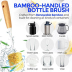 Holikme 6 Pack Dish Brush Kitchen Brushes Set with Vegetable Palm Brush, Bottle Brush, Dish Brush and Straw Brush, Fruit Cleaning Brushes for Cleaning Potato, Amarillo