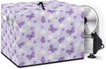 Food Meat Slicer Cover with Organizer Side Pocket, (Only Cover) 16x13x13 Inch Slicer Machine Dust-proof Waterproof Protection Accessories for Home Kitchen, Cartoon Purple Butterfly Print