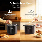 Carori Dual Pot Electric Pressure Cooker, 9-in-1 Multi-Cooker 6 Qt with 2 Inner Pots (Stainless Steel & Nonstick), 12 Programs, Slow Cook, Rice Cook, Steamer, Black