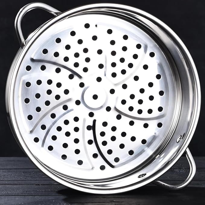 BinaryABC Stainless Steel Dumpling Steamer Basket for Pot,16cm Steamer Insert for Food Veggie Rice Noodle Roll (6.29INCH)