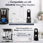 Water Filter Replacement for Keurig 2.0 & 1.0 Classic Coffee Makers, Breville Filters for Espresso Machine Use, Compatible with Ninja Luxe Cafe Accessories, 12 Pack Premium Charcoal Water Filters