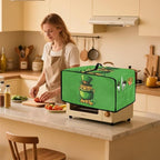 Clover Top Hat Gold Lucky Coin Print Toaster Oven Cover for St. Patrick's Day Decor, Microwave Cover for Kitchen Countertop Appliance Dust Protector Decorative Oven Accessories, Green, M