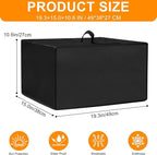 Heavy Duty Air Fryer Oven Dust Cover for Emeril Lagasse Everyday 360 Deluxe/XL,14.97"Dx19.31"Wx10.64"H, 600D Heat-Resistant Nylon w/Aluminum Foil, Waterproof Dustproof Toaster Oven Protector