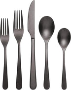 Oneida 894805 Kenbrook Black Tumbled 20 Piece Everyday Flatware Set, Service For 4