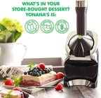 Yonanas 988RD Deluxe Vegan, Dairy-Free Frozen Fruit Soft Serve Maker, Includes 75 Recipes, 200 W, Red