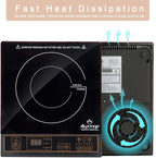 Duxtop 1800W Portable Induction Cooktop Countertop Burner, Silver 8120MC/BT-180G3