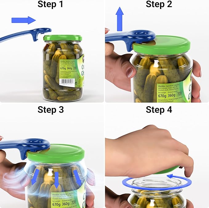 2 Pcs Readaeer Jar Opener for Weak Hand & Seniors with Arthritis (Blue)