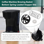 Coffee Machine Brewing Basket Bottom Spring Loaded Stopper Kits for Coffee Makers Brew Basket, Replacement for Mr. Coffee Hamilton Coffee Machine Accessory 990117900 990237500(2 PC)