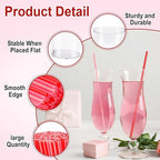 600 Pcs Coffee Stirrers Stir Sticks Set - Acrylic Stir Stick Holder Cocktail Bar Straws Drink Stirrers for Coffee Whiskey Disposable Drinking Straws Party Supplies(Red, Pink, Rose Red)