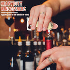 Ziliny 24 Pcs Bottle Opener Keychain Bulk Wine Bottle Beer Opener Keychain 3.27" Stainless Steel Corkscrew Waiter Corkscrew Wine Keyring Gifts for Christmas Bar Party Wedding Home (Gold)