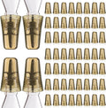 Chengu 60 Pieces Liquor Bottle Covers Pour Spout Covers Bar Toppers for Bottles Universal Pour Dispenser Dust Translucent Silicone Rubber Spout Caps for Bar Home Kitchen Tools Supplies (Champagne)