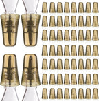 Chengu 60 Pieces Liquor Bottle Covers Pour Spout Covers Bar Toppers for Bottles Universal Pour Dispenser Dust Translucent Silicone Rubber Spout Caps for Bar Home Kitchen Tools Supplies (Champagne)