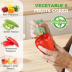 3 Pack Pepper Seed Corer Remover, 2026 Upgraded 2 in 1 Bell Pepper Green Peppers Cutter, Jalapeno Corer Tool, Fruit Vegetable Corers for Efficient Meal Prep, Home, Kitchen Gadgets