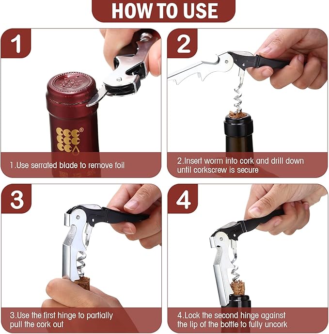 Honoson Wine Keys Opener Travel Wine bottle Opener Waiter Beer Bartender for Home Office Kitchen Restaurant Bar Applications (Black,150 Pcs)