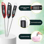 Copkim 12 Set Waterproof Food Thermometer for Water, Liquid, Candle and Cooking Digital Meat Thermometer with Long Probe Instant Read for Kitchen BBQ Grill Candy (Black,White,Red)