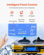 VEVOR Commercial Ice Cream Maker, 22-30L/H Yield, Countertop Soft Serve Machine with 2x6L Hopper 2L Cylinder LCD Panel Puffing Shortage Alarm, Frozen Yogurt Maker for Restaurant Snack Bar