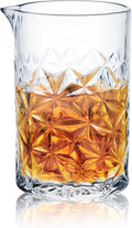 KITESSENSU Cocktail Mixing Glass 24oz 710ml - Crystal Bartender Accessories Glass Beaker to Mix & Stir Cocktails - Thick and Sturdy Bottom - Premium Seamless Design