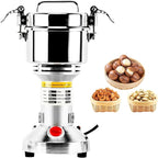 Homend High Speed 500g Electric Grain Mill Grinder Powder Machine Spice Herb Grinder 2500W 70-300 Mesh 36000RPM Stainless Steel Commercial Grade for Kitchen Herb Spice Pepper Coffee (500g)