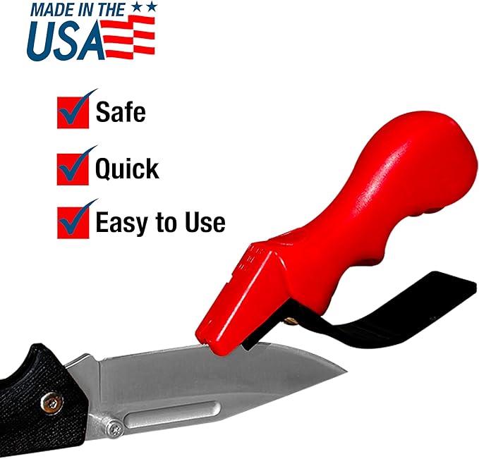 AccuSharp Compact Super Sharpener, Quick Restore & Repair General Purpose Scissors and Kitchen Knives, Easy & Safe, Made in the USA
