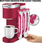 K Cup Holder for Keurig: Coffee Pod Holder for Counter Small Space - Kcup holders for Wall Mount (3, Rose Red)