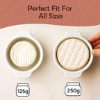 Muldale Brie Baker with Lid and Spreader - Camembert Baker Crock in Red - Free from Lead Ceramic Baking Dish - 5.5” - Fits Standard Camembert Wheel