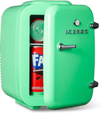 ICEBOX IBMF4MNT Mini Fridge For Bedroom, Skincare Refrigerator, Portable Cooler & Warmer for Makeup, for Office & Home, Mini (4 L / 6-Can), Mint Green