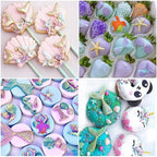 Mermaid Theme Cake Mold, Mermaid, Shell, Seaweed, Coral Silicone Mold Cupcake Toppers Mold for Candy,Chocolate,Fondant,Polymer Clay,Crafting Projects & Cake Decoration