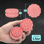 Kozo 2.5" Spice Grinder 2-Piece, Strong Grip By Kozo. (Pink)