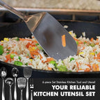 Chef Craft Select Kitchen Tool and Utensil Set, 6 Piece Set, Stainless Steel