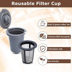 KEEPOW 2PCS Reusable Filter Cup for Cuisinart Coffee Maker Filter Replacement Parts, Reusable Coffee Filters for Cuisinart Single Serve Coffee Maker for HomeBarista Reusable Filter Cup