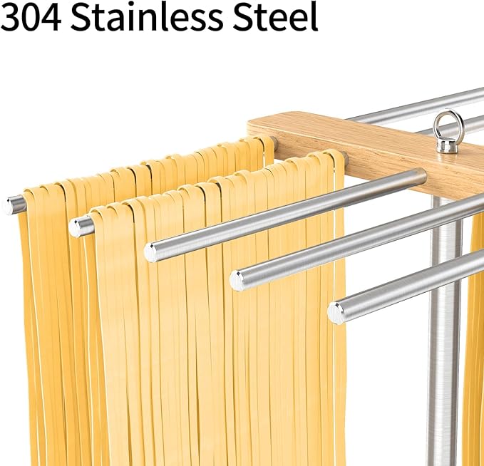 Pasta Drying Rack, Large Noodle Drying Rack with Stable Marble base, Easy to Use and Transfer for Drying Pasta and Cooking.