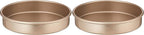 Cuisinart 9-Inch Chef's Classic Nonstick Bakeware Round Cake Pan, Champagne (Pack of 2)