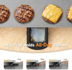 CookSimple Everyday 20"x12" Electric Griddle–1700W Nonstick ILAG Granite Surface, Large Flat Design, Perfect for Family Meals, Pancakes&Eggs, Fast Even Heating, Easy to Clean, Granite Grey