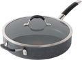 T-Fal Stone Force Platinum Non Stick Jumbo Cooker w/Lid & Helper Handle 5 Quart, Oven Broiler Safe 400°F, Long-lasting Durability, Heat Indicator, Saute Pan, Deep Fry Pan, Skillet, Pots, Pans, Black
