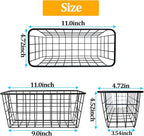 2 Set Adhesive Hanging Wall Basket Inside Cabinet Door Organizer,Wall Storage Basket-No Drilling Adhesive wall Basket for Cupboard Door,Space-Saving Small Hanging Baskets for Wall Mount Storage,Black