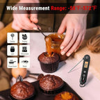 TempPro Digital Instant Read Meat Thermometer for Grilling Waterproof Kitchen Food Thermometer with Calibration Backlight Baking Bread Candy Thermometer Cooking Tools Utensils (Previously ThermoPro)