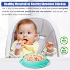 Chicken Shredder Tool Twist: 2026 Pro Food-Grade Visible Meat Shredder with Strong Anti-Slip Base, Ergonomic Handle, Chicken Breast Shredder, Suitable for Pork Beef Chicken (Green)
