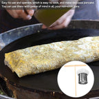 ARTIBETTER Stainless Steel Pancake Oil Wiper Basting Oil Applicator with Handle Pancake Making Kitchen Accessory and Grilling Sturdy Cooking Tool Set