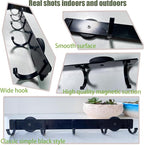 Magnetic Utensil Holder Hooks, Wall Mount Utensil Hanging Storage, Magnetic Hook Rack for Refrigerator, Black Metal No Punching Hook, Kitchen Magnetic Rack Towel Bar Utensil Rack